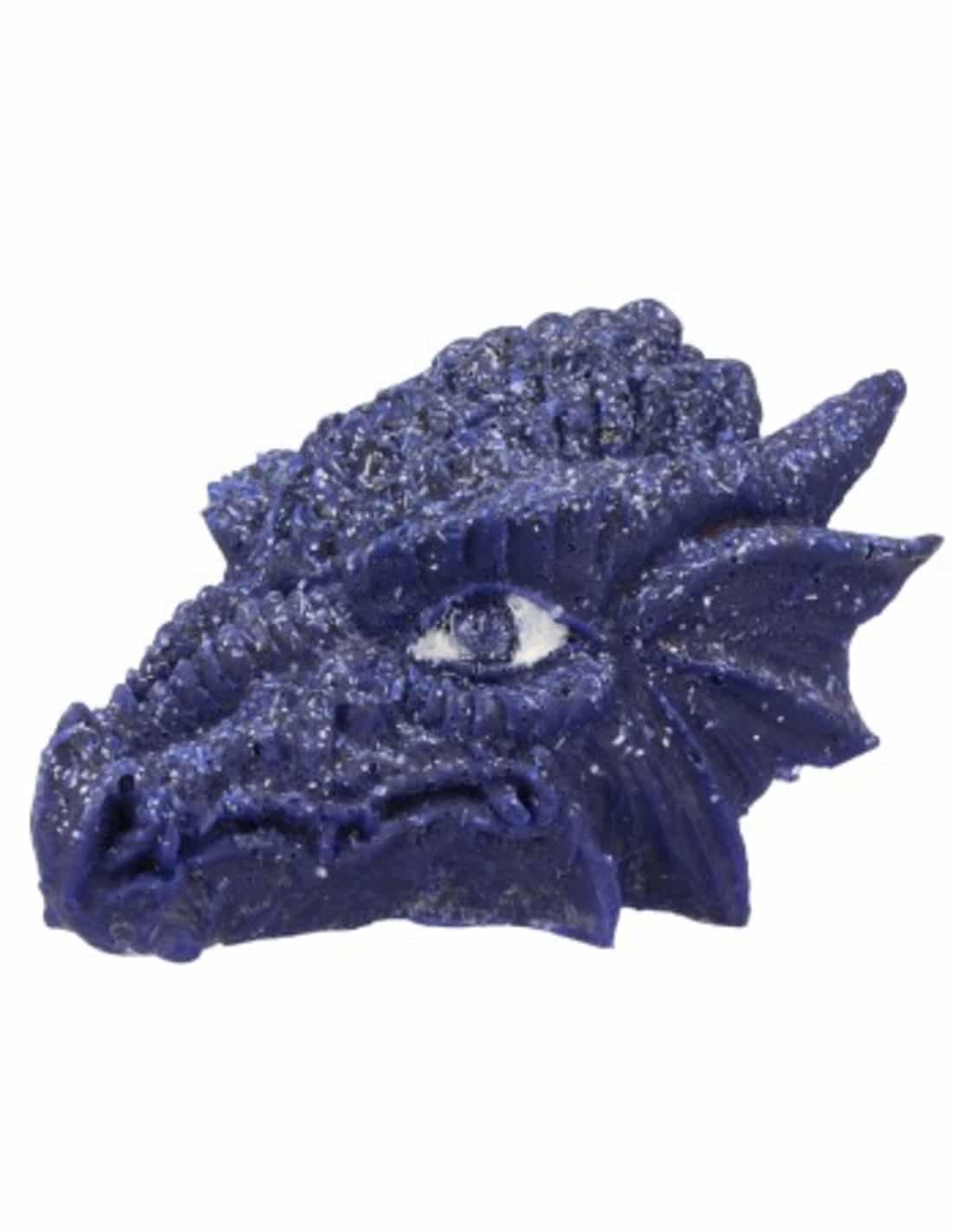 Calavera de Dragón de Orgonita Azul Oscuro