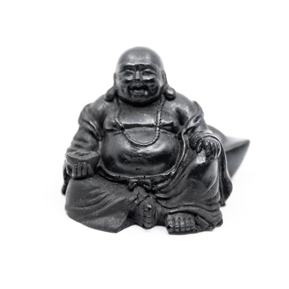 Estatua de Shungita Buda Feliz - Prensada