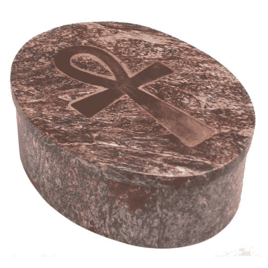 Caja decorativa Ankh piedra de jabón Oval
