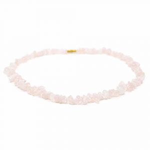 Collar de Piedras Preciosas de Cuarzo Rosa (45 cm)