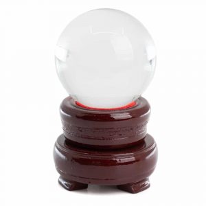 Bola de Cristal Feng Shui con Base de Madera (50 mm)