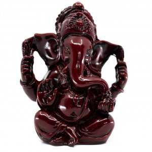Estatua de Ganesha Rojo Oscuro (9 cm)