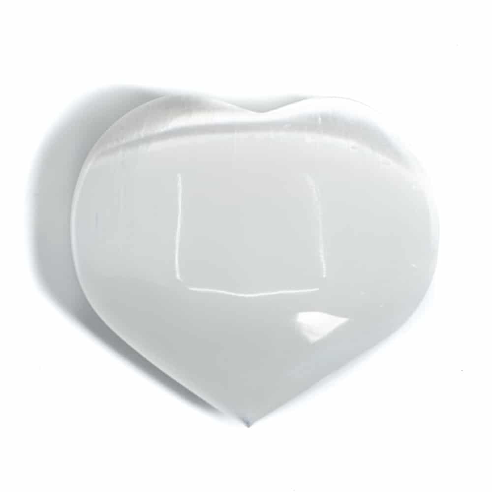 Piedra en forma de Corazón Selenita Blanca 50 mm