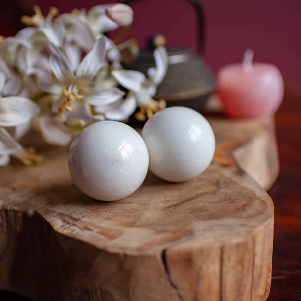 bolas baoding esferas chinas blancas