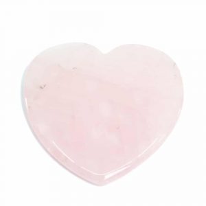 Guasha en forma de Corazón de Cuarzo Rosa (75 mm)