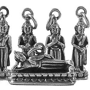 Set de 7 colgantes de Buda de cumpleaños, de plata
