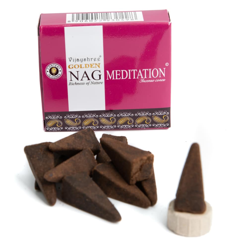 Conos de Incienso Golden Nag Meditación (1 paquete)