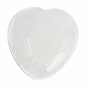 Piedra de Palma Cristal de Roca en Forma de Corazón - 60 mm