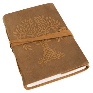Cuaderno de Espiral de Cuero Hecho a Mano Árbol de la Vida (17,5 x 13 cm)