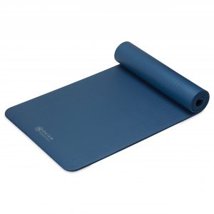Gaiam Essentials Esterilla de Yoga Goma Azul Marino Extra Gruesa 10 mm - (173 x 61 cm)