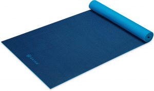 Gaiam Esterilla de Yoga PVC sin látex Azul Marino 6 mm - (173 x 61 cm)