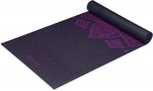 Gaiam Esterilla de Yoga Sin Látex de PVC Sundial Layers Print de 6 mm - (173 x 61 cm)
