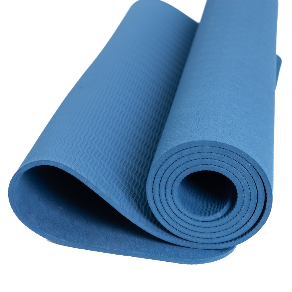 Spiru Esterilla de Yoga TPE Azul Marina - Extra Gruesa - 6 mm - 183 x 61 cm