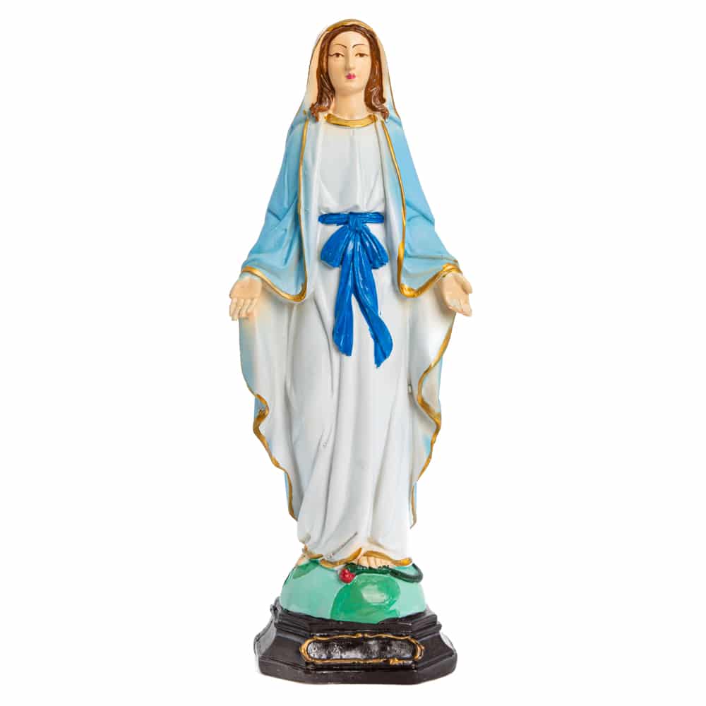 Estatua de Santa María Milagrosa - Pintada a mano (28 cm)