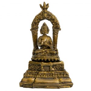 Buda de Bronce en el Altar (18 cm)