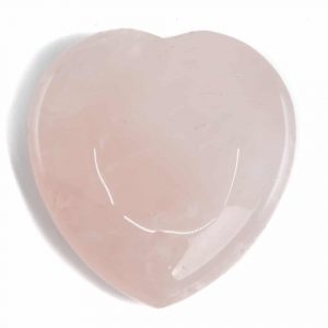 Piedra de Corazón de Cuarzo Rosa - 60 mm