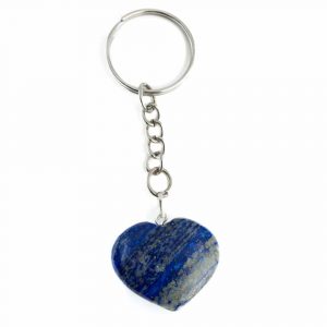 Llavero de Piedra Preciosa Corazón de Lapislázuli (25 mm)
