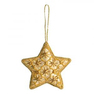 Colgante Adorno Estrella Tradicional Amarillo (17 cm)