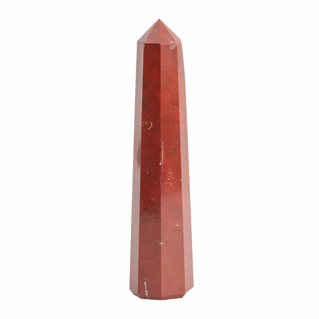Gema Punta Obelisco Jaspe Rojo - 120-150 mm