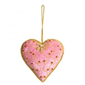 Adorno Corazón Tradicional Rosa (17 cm)