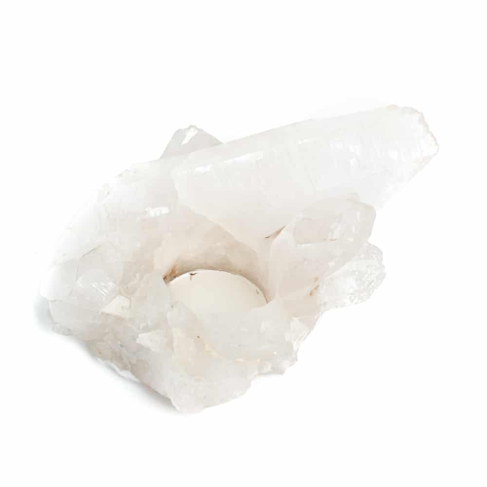 Portavelas Racimo de Cristal de Roca (aprox. 400 gramos)